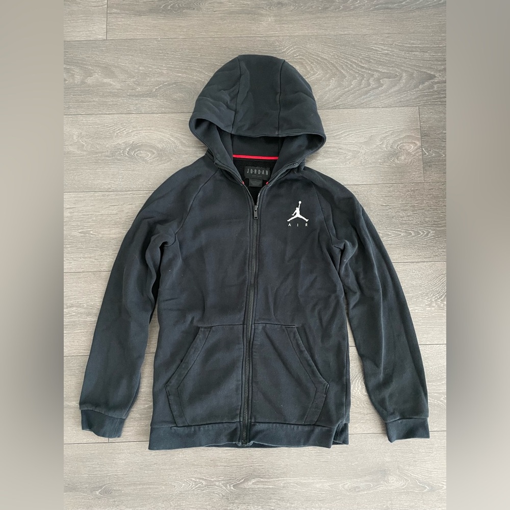 Jordan hoodie zip sweater jacket small S black shirt
